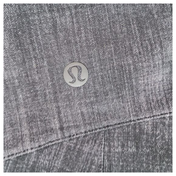 Lululemon Pants Here to There High Rise 7/8 Crosshatch Texture Black Womens 4 - Picture 3 of 4